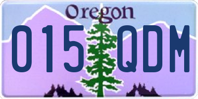 OR license plate 015QDM