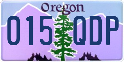 OR license plate 015QDP