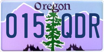 OR license plate 015QDR
