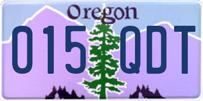 OR license plate 015QDT