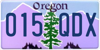 OR license plate 015QDX