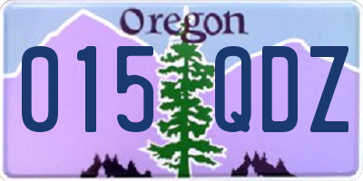 OR license plate 015QDZ