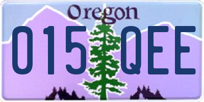 OR license plate 015QEE