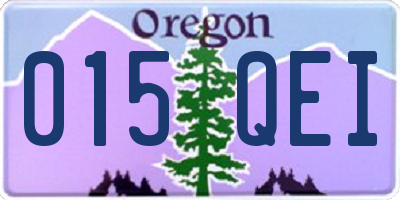 OR license plate 015QEI