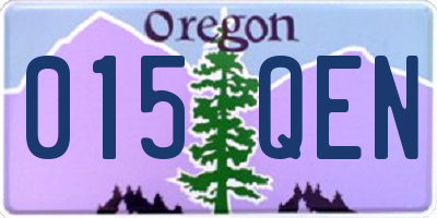 OR license plate 015QEN