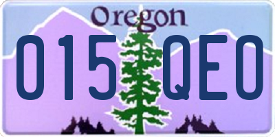 OR license plate 015QEO