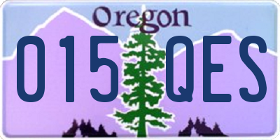 OR license plate 015QES