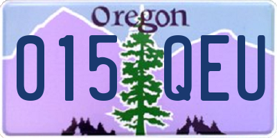 OR license plate 015QEU