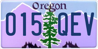 OR license plate 015QEV