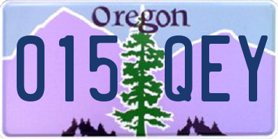 OR license plate 015QEY