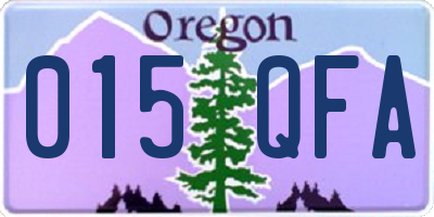 OR license plate 015QFA