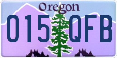 OR license plate 015QFB