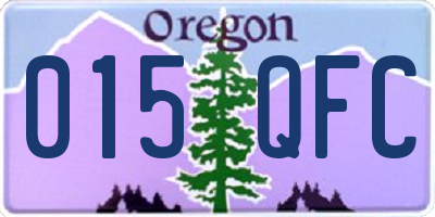 OR license plate 015QFC