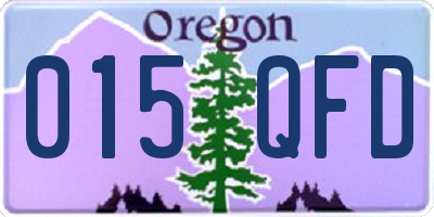 OR license plate 015QFD