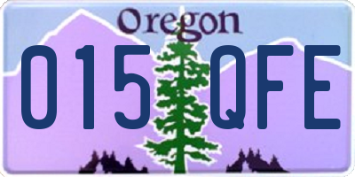 OR license plate 015QFE