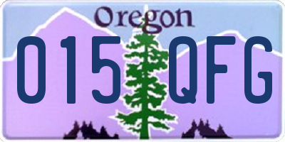 OR license plate 015QFG