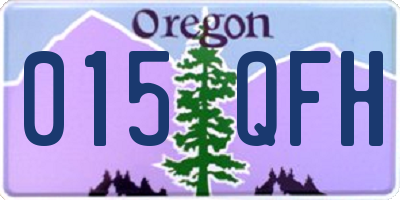 OR license plate 015QFH
