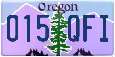 OR license plate 015QFI