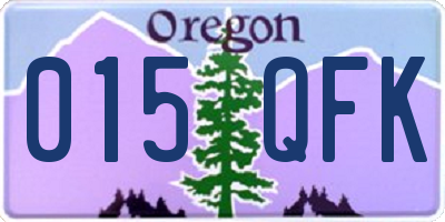 OR license plate 015QFK