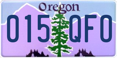 OR license plate 015QFO