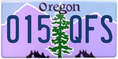 OR license plate 015QFS