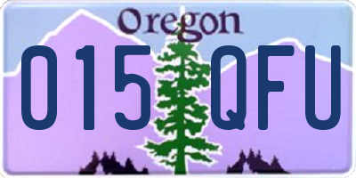 OR license plate 015QFU