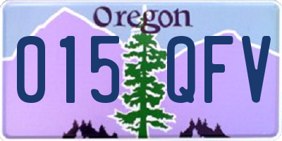 OR license plate 015QFV