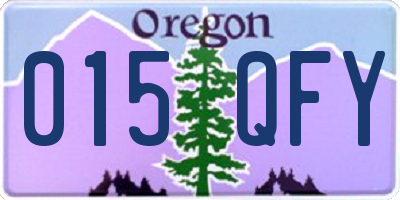 OR license plate 015QFY