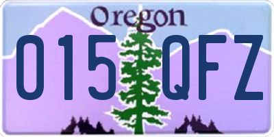 OR license plate 015QFZ