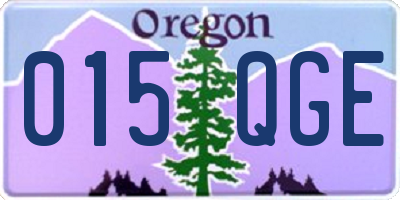 OR license plate 015QGE