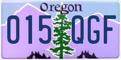 OR license plate 015QGF