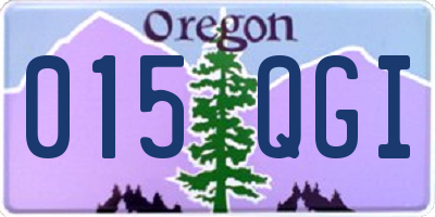 OR license plate 015QGI