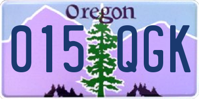 OR license plate 015QGK