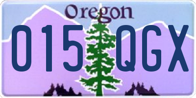 OR license plate 015QGX