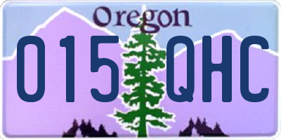 OR license plate 015QHC