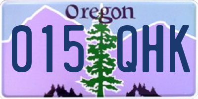 OR license plate 015QHK