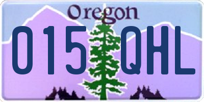 OR license plate 015QHL
