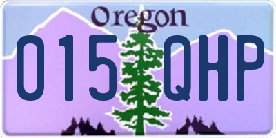 OR license plate 015QHP