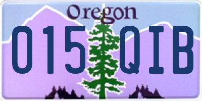 OR license plate 015QIB