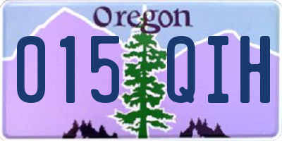 OR license plate 015QIH