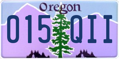 OR license plate 015QII