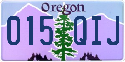 OR license plate 015QIJ