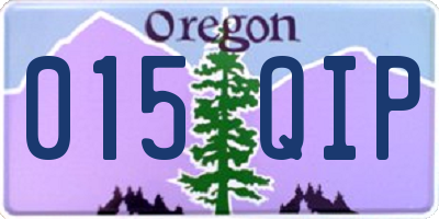 OR license plate 015QIP