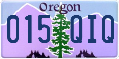 OR license plate 015QIQ