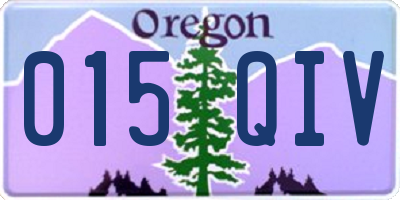 OR license plate 015QIV