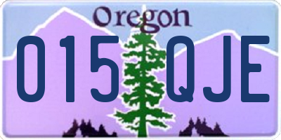 OR license plate 015QJE