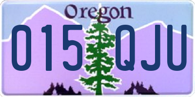 OR license plate 015QJU