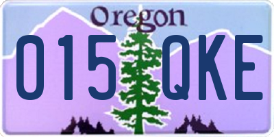 OR license plate 015QKE