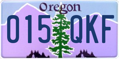 OR license plate 015QKF
