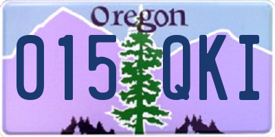 OR license plate 015QKI